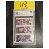 GRADED 1996-97 COLLECTOR'S CHOICE LA LAKERS TEAM