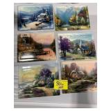 SET OF 6 THOMAS KINKADE SEASONAL FAITH COLLECTOR