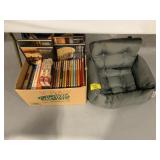 DOG BED, BOX OF DO-IT-YOURSELF BOOKS
