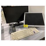 HP MONITOR, VIEWSONIC MONITOR, KEYBOARD, MISC