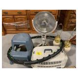 OPTIMUS FAN, PAIR OF LAMPS, PLASTIC STEPSTOOL,