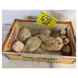 BOX OF APPEAR ANTIQUE NATIVE AMERICAN TOOLS,