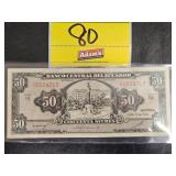 ECUADOR 1974 CRISP AU 50 SUCRES BANKNOTE