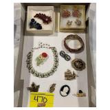 FLAT W/ RHINESTONE COSTUME JEWELRY & COSTUME