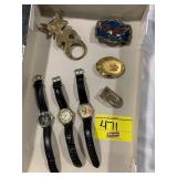 FLAT W/ 2 FOSSIL WATCHES, MARY ENGELBRITE WATCH,