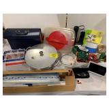 TAPE ROLLS, PHONE, UNTESTED TABLET?, POT, ROLL OF