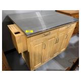 43' LONG STAINLESS STEEL TOPPED ROLLING KITCHEN