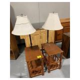 PAIR OF LAMP END TABLES