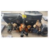 2 MOTORCYCLE SADDLE BAGS, HARLEY DAVIDSON PLUSH