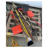 PALLET OF LONG HANDLE TOOLS