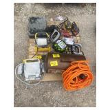 PORTABLE AIR TANK, LIGHT FIXTURES, SANDERS,