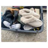 TOTE FULL OF MISC SHOES