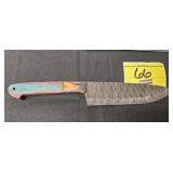 HANDMADE DAMASCUS KNIFE WITH APPROX 6.5' BLADE
