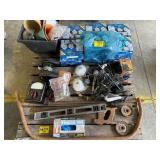 CASES OF CURTAIN CHRISTMAS LIGHTS, HAND SAWS,