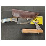 HANDMADE KNIFE WITH APPROX 4' BLADE, HANDMADE