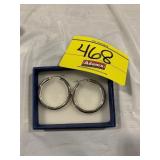 .925 MARKED PAIR OF HOOP EARRINGS