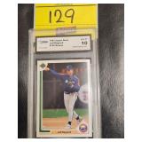 GRADED 1991 UPPER DECK, JEFF BAGWELL, #755 ROOKIE