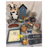 GROUP OF COUNTRY THEMED WOODEN Dï¿½COR, ANGEL FAIRY