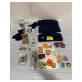 MILITARY HATS & PINS, AIR FORCE RING, BOWLING