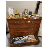 6-DRAWER CHEST OF DRAWERS USED AS GARAGE STORAGE