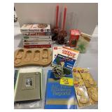 $1 BILLS+C437 FLOWER, COOK BOOKS, CANDLE HOLDERS,