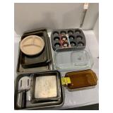 BAKING PANS, GLASS CASSEROLE DISHES, PLASTIC