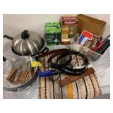 BRAIDED RUG, POTS & PANS, KWIKSET CODE, LIGHTERS,