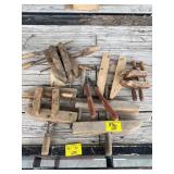 LARGE GROUP OF WOODEN CLAMPS