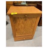 WOODEN DROP-FRONT TRASHCAN CONTAINER