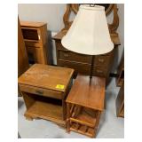 LAMP TABLE, WOODEN NIGHT STAND