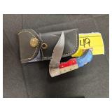 HANDMADE DAMASCUS POCKET KNIFE WITH APPROX 3'