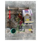 HANGING FRUIT & VEGGIE BASKETS, CHIPPED PLANTER