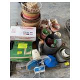 20' LAWN EDGING, GARAGE DOOR SCREEN, STACK OF