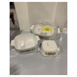 3 PIECES OF VEGETABLE THEMED CORNINGWARE