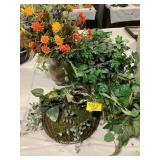 GROUP OF ARTIFICIAL PLANTS & POTS
