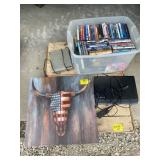 TOTE FULL OF DVDS, 2 UNTESTED LAPTOPS, DVD