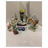 FIGURINES OF ALL KINDS, GERMAN ELK VASE, CRYSTAL