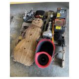 PAYPHONE (NO PHONE), CHROME LAMP, MOP BUCKET,