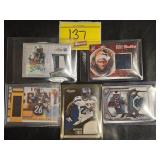 (5) FOOTBALL PATCH CARDSï¿½BILCIL POWELL, JAVONTE