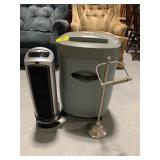 PAPER SHREDDER, HEATER, TOILET PAPER ROLL HOLDER