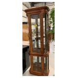 76' TALL GLASS-SHELF LIGHTED DISPLAY CABINET