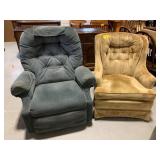 2 UPHOLSTERED ACCENT CHAIR