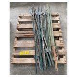 PALLET OF METAL GARDEN POLES