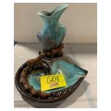 2 MID CENTURY DOG FAMILY ASHTRAY & VASE
