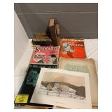 ANTIQUE BOOKS, GROUP OF SHEET MUSIC, WINTER SCENE
