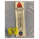 STANDARD FUEL OIL ANTIQUE METAL THERMOMETER