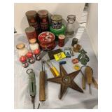 CAST IRON Dï¿½COR STAR, ADVERTISING TINS OF ALL