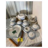 HEART THEMED RAMEKIN SET, HEART PIE PLATE, FLORAL