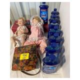 9 BIG BOTTLES OF FINISH JETDRY, BABY DOLLS,