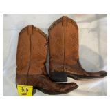 SZ 10M SNAKE SKIN COWBOY BOOTS